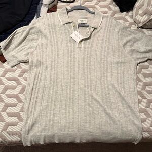AE Men's Gray Polo Shirt